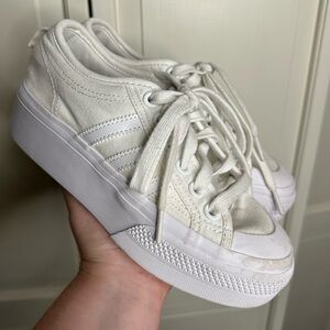 Adidas platform white Nizza collection US women’s size 5